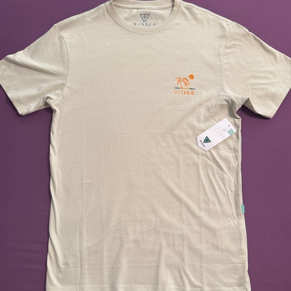 Vissla Men’s Sz. Small Beige T-shirt - Picture 4 of 6